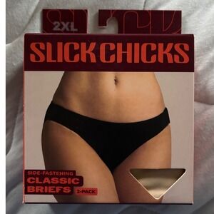 Slick Chicks Classic Briefs 2 Pack Side Fastening Underwear 2XL‎